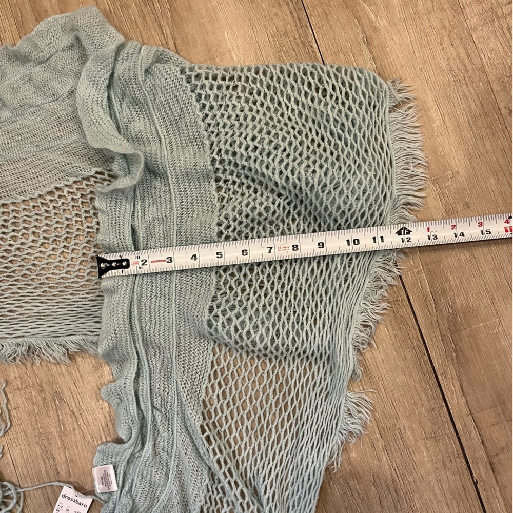 NWT Dressbarn Light Blue Knit Shawl - Picture 12 of 14
